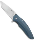 Kizlyar Supreme Knives Zorg D2 Liner Lock Knife Blue G-10 (3.25" Satin)