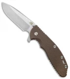 Hinderer Knives XM-24 Spear Point Flipper Knife FDE G-10 (4" Stonewash)