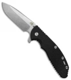 Hinderer Knives XM-24 Spear Point Flipper Knife Black G-10 (4" Stonewash)