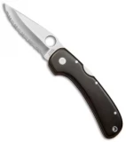 Spyderco Wayne Goddard Small Lock Back Knife Brown Micarta (2.9" Satin Serr)