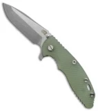 Hinderer Knives XM-18 3.5 Spanto Frame Lock Knife Jade G-10 (Stonewash)