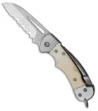 Myerchin Gen. 2 Crew Pro Liner Lock Knife Natural Bone (2.5" Satin Serr)