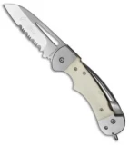 Myerchin Gen. 2 Captain Pro Liner Lock Knife Natural Bone (3.25" Satin Serr)
