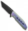 WE Knife Co. 602B Tanto Frame Lock Knife Blue/Green Titanium (3.6" Black SW)