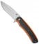 JD van Deventer CRUZ Flipper Liner Lock Knife Orange G-10/CF Lam (3.75" Satin)