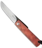 Kansei Matsuno Custom F031 Friction Folder Knife Red Maple (2.625" Satin)