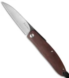 Kansei Matsuno Custom F021 Friction Folder Knife Dark Wood (2.6" Satin)