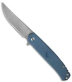 Vox Knives Custom F6 Frame Lock Flipper Blue Titanium (3.3" Tumbled)