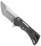 Barrett Custom Honor Tanto Frame Lock Knife Gray Titanium (3.5" Hamon)