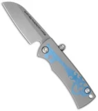 Chaves American Made Redención Friction Folder Knife Blue/Gray Ti (2.25" SW)