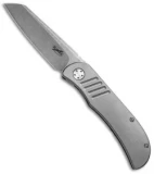 Burger Knives Custom LEXK Frame Lock Knife Titanium (3.25" Stonewash)