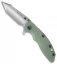 Rick Hinderer Custom XM-18 3.5 Harpoon Flipper Knife Jade G-10/Green Ti (Satin)