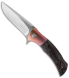 George Muller LL-TT Flipper Knife Marbled CF/Ti (3.5" Hand Satin)