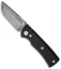 Chaves Knives 228 Street Version #5 Liner Lock Knife Black G-10 (3" Acid SW)