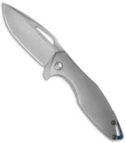 Koenig Arius Frame Lock Knife Titanium w/LP (3.5" Stonewash)