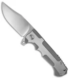 Andre De Villiers Bowie Flipper Frame Lock Knife Ti (3.875" Satin) AdV