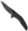 Brous Blades Parallax Frame Lock Flipper Knife Blackout Titanium (3.75" Black)