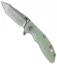 Hinderer Knives XM-18 3.5 Fatty Harpoon Tanto Translucent Green (Stonewash)