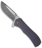 Doc Shiffer Recon Frame Lock Flipper Knife Purple Ti (3.5" Two-Tone)