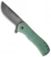 Doc Shiffer Recon Frame Lock Flipper Knife Green Ti (3.5" Acid SW)