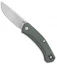 GiantMouse Vox/Anso ACE Iona Liner Lock Knife Green Aluminum (Stonewash)