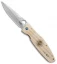 Mcusta Gunshin Liner Lock Knife White Micarta (3.75" Hamon) MC-0185G