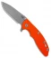 Hinderer Knives XM-18 3.5 Slicer Flipper Knife Orange G-10 (Working Finish)