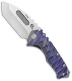 Medford Praetorian T Tanto Knife Lightning Finish Blue Ano (Satin)