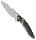 Rike Knife Frame Lock Knife Red Carbon Fiber (3.25" Satin) RK1902-R/CF
