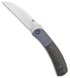 Aaron Frederick Custom Top  Flipper Knife Lightning Strike CF/Ti (3" Satin)