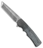 Jason Clark Custom Tanto Knife Unique Micarta/Zircnoium (3.625" Damascus)