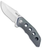 Pena Knives X-Series Rhino Frame Lock Knife Flipper Blue Ti (3" Satin)