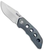 Pena Knives X-Series Rhino Frame Lock Knife Thumb Stud Blue Ti (3" Satin)