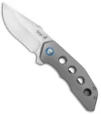 Pena Knives X-Series Rhino Frame Lock Knife Flipper Bead Blast Ti (3" Satin)