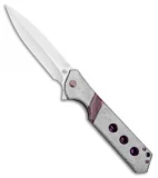 Olamic Cutlery Rainmaker Dagger Knife Red Mammoth Tooth (4.25" Satin)