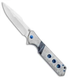 Olamic Cutlery Rainmaker Harpoon Knife Blue Mammoth Tooth (4.25" Satin Compound)