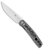 Brad Zinker Custom T-Arc Front Flipper Frame Lock Knife Ti (3.3" Polished Elmax)