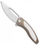 Sharp By Design Void Frame Lock Knife Bronze Ti/White G-10 (3.25" Satin)