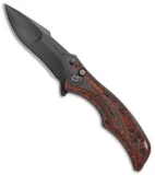 Brian Tighe Custom Tighe Down Knife Integral Black/Orange/Red Fat CF (4" DLC)