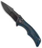 Brian Tighe Custom Tighe Down Knife Integral Black/Blue Fat CF (4" DLC)