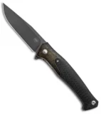 Amare Knives Track Liner Lock Knife Bronze/Carbon Fiber (3.75" Satin) 201808