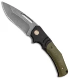 WE Knife Co. Willumsen JIXX Flipper Knife OD Green G-10/Black Ti (3.5" SW) 904A