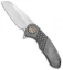 Curtiss Knives F3 Medium Frame Lock Knife Milled Titanium (3.125" SW) WH/WC