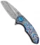 Curtiss Knives F3 Medium Frame Lock Knife Flamed Titanium (3.125" Damasteel)