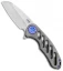 Curtiss Knives F3 Medium Wharncliffe Flipper Frame Lock Knife Purple (3.125" SW)