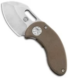 Curtiss Knives Nano Frame Lock Folder Knife Bronze Titanium (1.875" SW)
