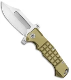 Andre de Villiers Bowie Badlands Flipper Knife Gold Frag Titanium (4" Satin) AdV