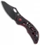 Olamic Cutlery Busker Semper Knife Acid Rain Ti Black/Red (2.5" Black) 340S