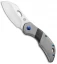 Olamic Cutlery Busker Largo Knife Lightblast w/Carbon Fiber (2.5" Satin) 420L
