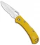 Buck SpitFire Lockback Knife Yellow (3.25" Satin Serr) 0722YWX1